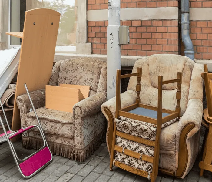 Senų baldų išvežimas